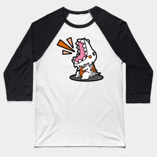 SM3GMASAURUS REX WHITE (ORANGE) Baseball T-Shirt